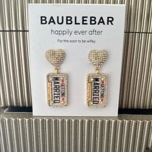 Baublebar “Getting Married” Bridal Dangling Earrings